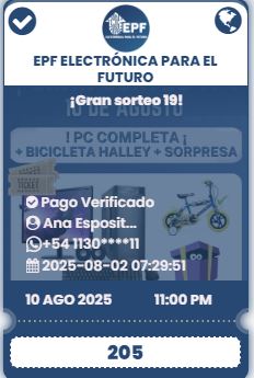 Tercer premio Sorteo 19