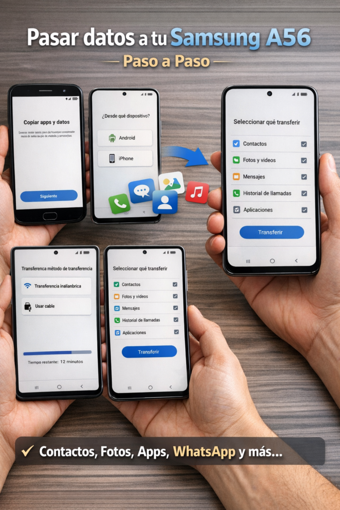 Como transferir datos a un A56