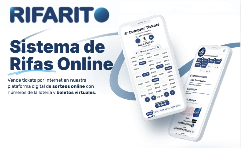 Plataforma Rifarito utilizada por EPF Electrónica Para el Futuro para la gestión de sorteos solidarios online
