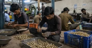 trabajo informal en India en el piso