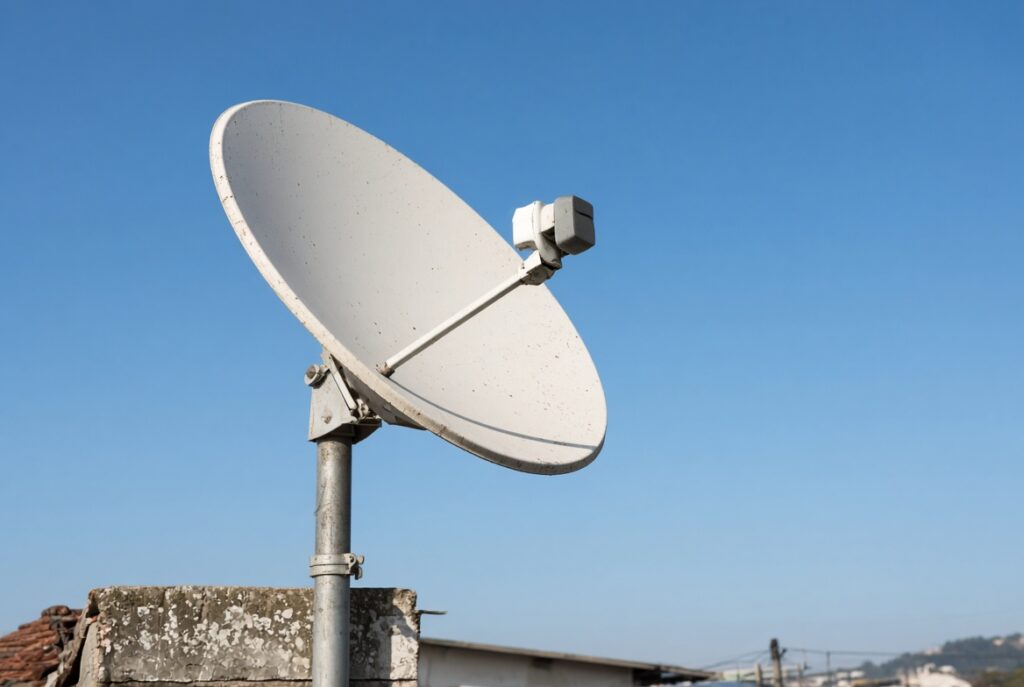 Antena parabólica para televisión satelital
